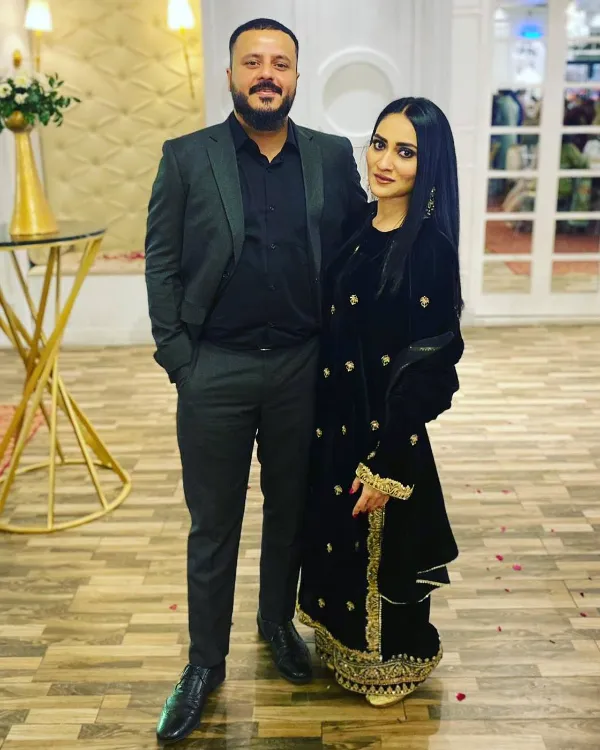 Sana Askari with her husband