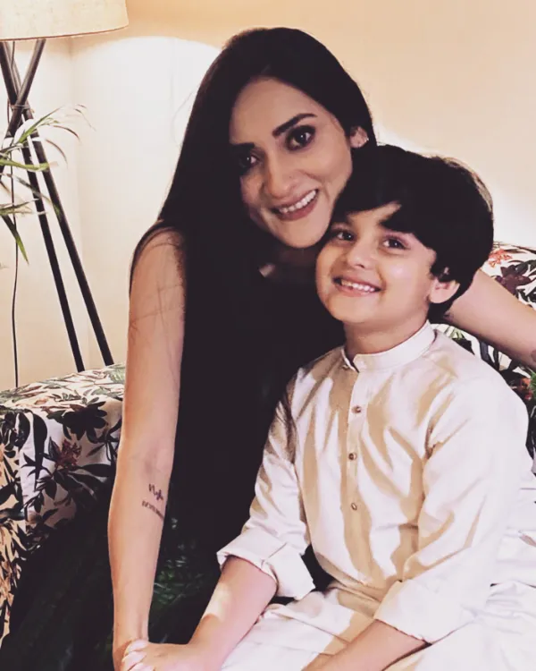 Sana Askari with her son Nyle