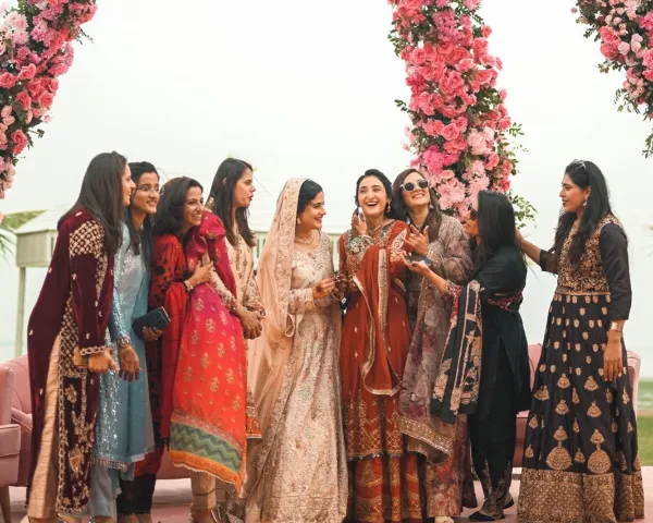 Javeria Khan with her friends